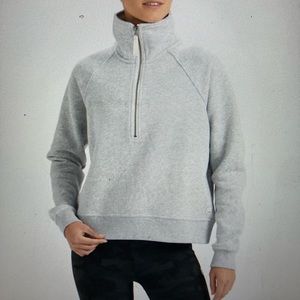 EUC Vuori Restore Half Zip-Light Heather Grey-XS